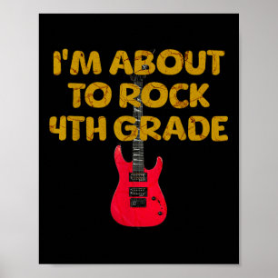 Póster Cuarto Grado Rocks Regreso a la Escuela Hombres Mu