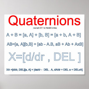 Póster Cuaternión Matemáticas