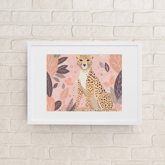 Póster Cuato Boho Cheetah Animal Safari Baby Room Wall Ar (Subido por el creador)