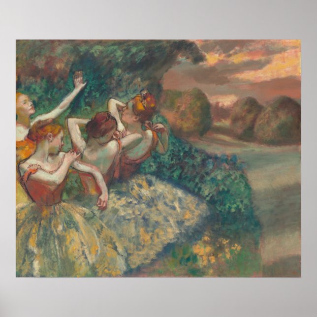 Póster Cuatro bailarinas - Bella Artes Edgar Degas (Frente)