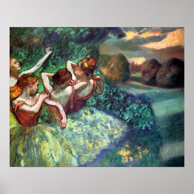 Póster Cuatro bailarinas de Degas (Frente)