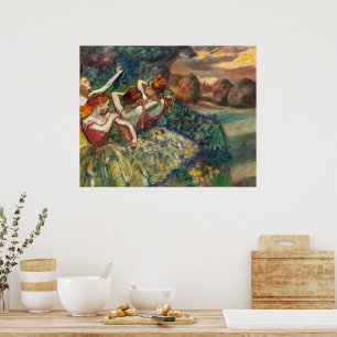 Póster Cuatro bailarinas   Edgar Degas  