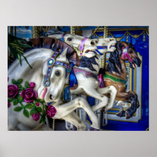 Póster Cuatro caballos