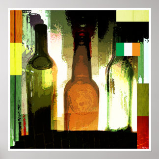 Póster Cuatro campos verdes