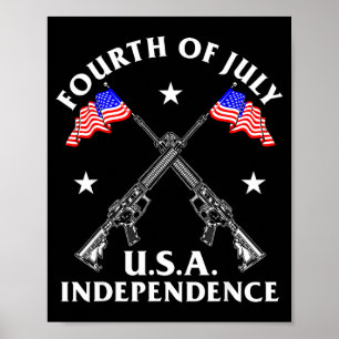 Póster Cuatro de julio independencia de EE. UU.