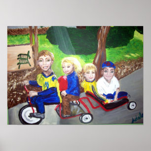 Póster "Cuatro dirigieron la bici "