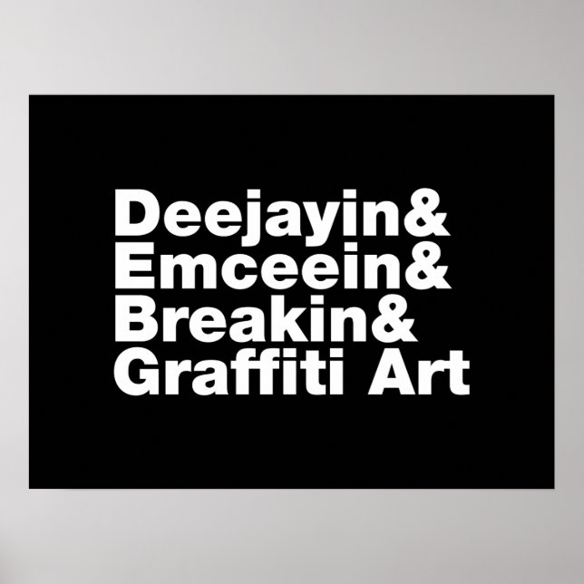 Póster Cuatro elementos del hip hop (Frente)