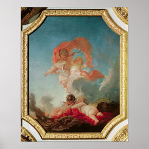 Póster Cuatro estaciones en el Salle du Conseil - verano