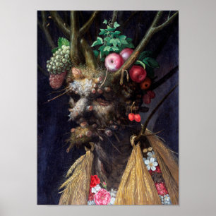 Póster Cuatro estaciones en una sola cabeza, Arcimboldo