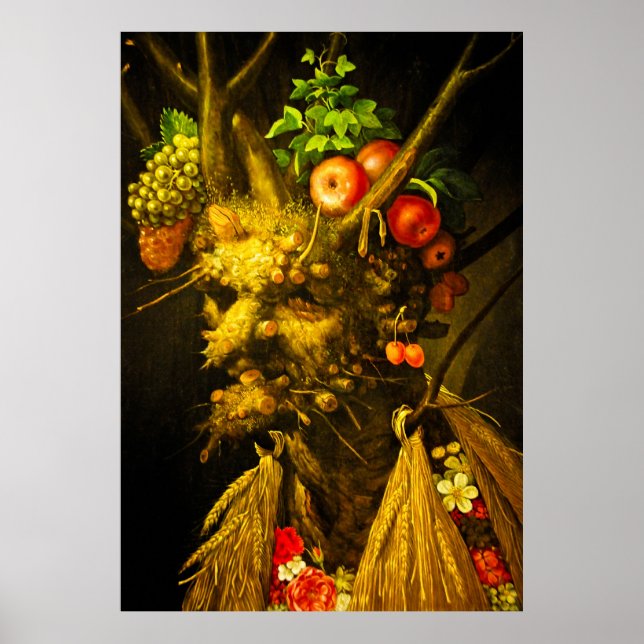 Póster Cuatro estaciones - Giuseppe Arcimboldo (Frente)