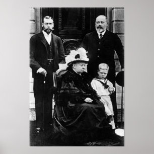 Póster Cuatro generaciones de realeza victoriana