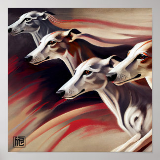 Póster Cuatro grises en marcha