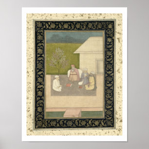 Póster Cuatro hombres santos musulmanes asentados en la