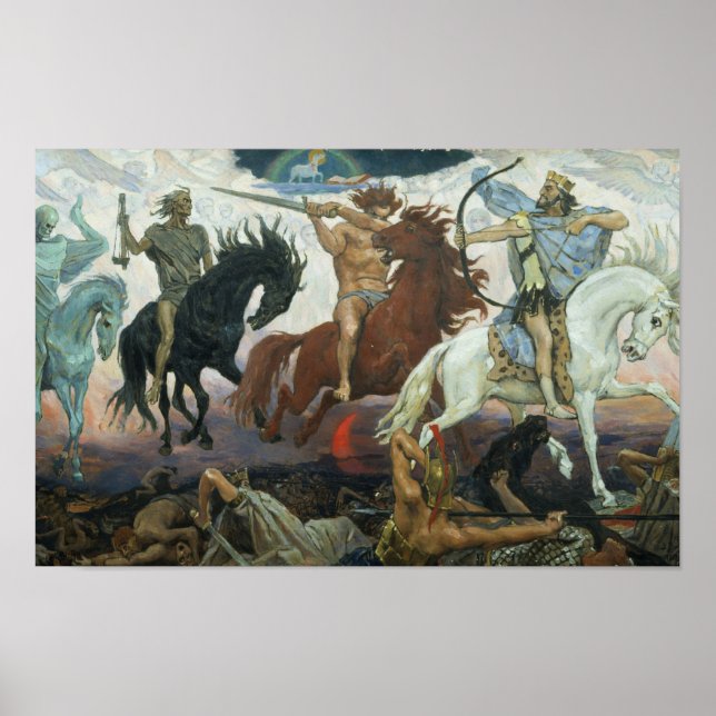Póster Cuatro jinetes de poster Viktor Vasnetso (Frente)