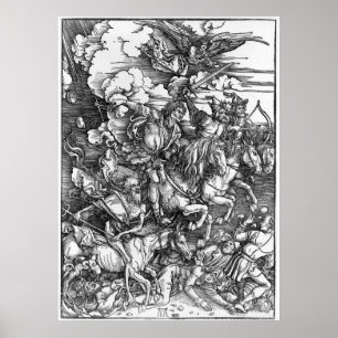 Póster Cuatro jinetes del Apocalipsis - Albrecht Durer -