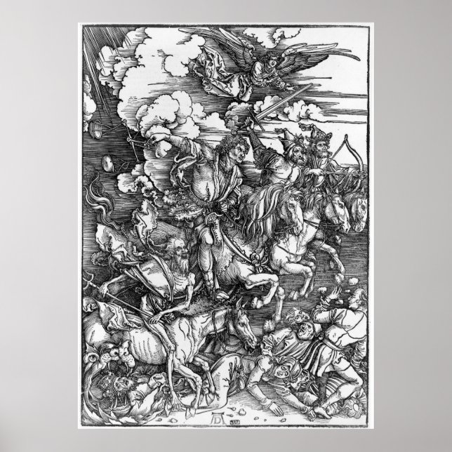 Póster Cuatro jinetes del Apocalipsis - Albrecht Durer - (Frente)