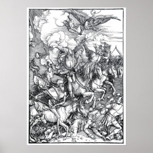 Póster Cuatro jinetes del Apocalipsis - Albrecht Durer