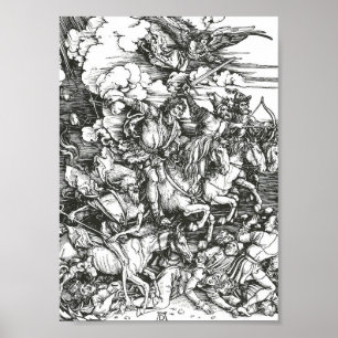 Póster Cuatro jinetes del Apocalipsis, Albrecht Dürer