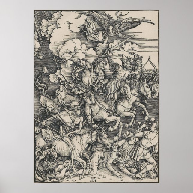 Póster Cuatro jinetes del Apocalipsis de Durer (Frente)