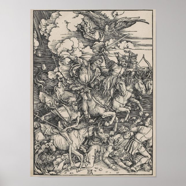 Póster Cuatro jinetes del Apocalipsis de Durer (Frente)