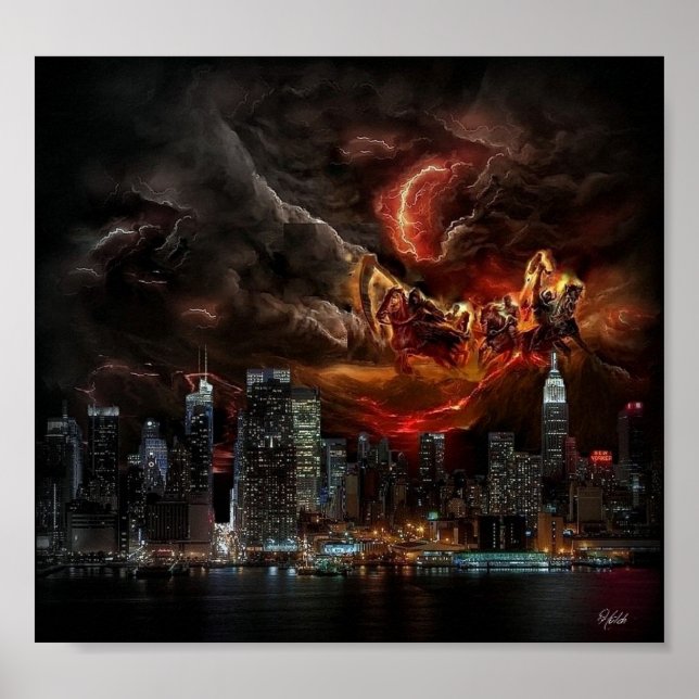 Póster Cuatro jinetes Nueva York (Frente)