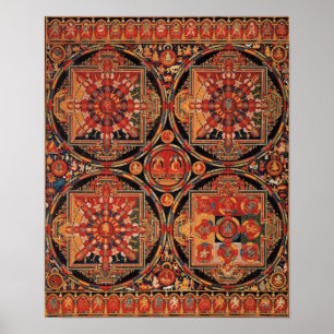 Póster Cuatro Mandalas