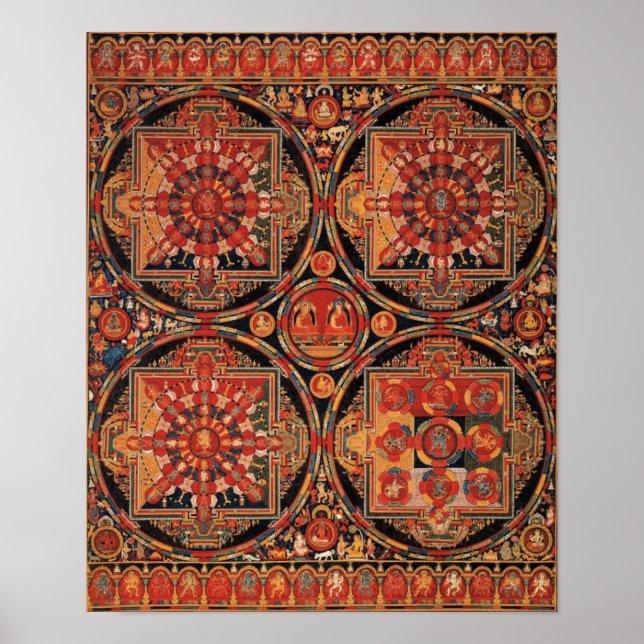 Póster Cuatro Mandalas (Frente)