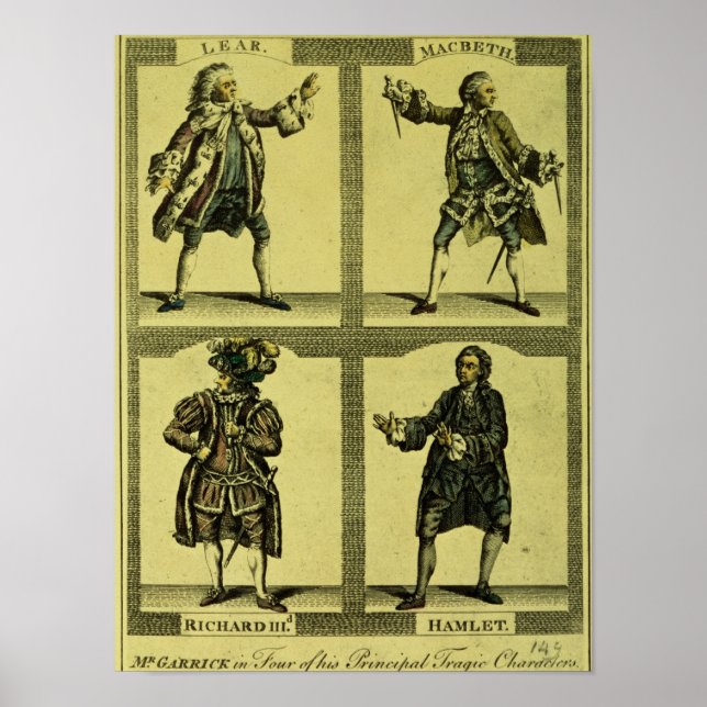 Póster Cuatro roles trágicos (Frente)