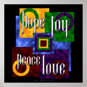 Póster Cuatro virtudes