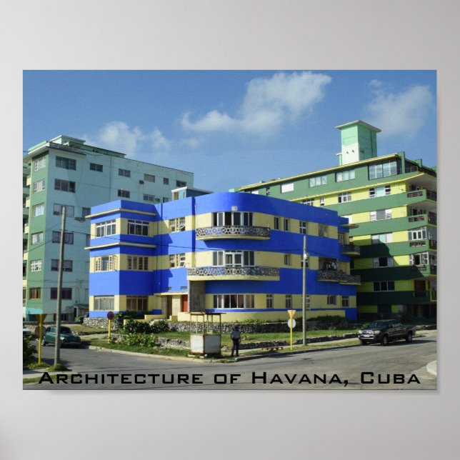 Póster Cuba: Arquitectura Art Deco (Frente)
