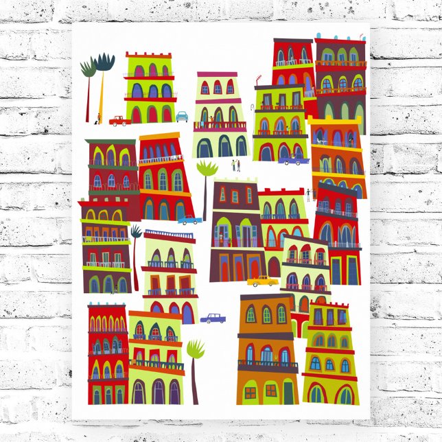 Póster Cuba de La Habana (Havana Cuba fun poster)