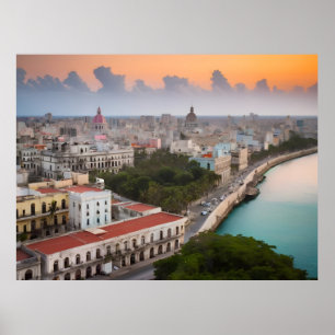 Póster Cuba de La Habana