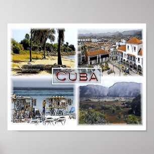 Póster Cuba - Mosaico -