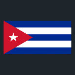 Póster Cuba National World Flag<br><div class="desc">Want everybody to know you represent a certain country? Show off your national pride with this flag of the world product. This item displays a world flag featuring the flag of Cuba.
Visit World Flags Poster at https://www.zazzle.com/worldflagsposter for more products featuring flags and banners from around the world.</div>