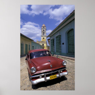 Póster Cuba, old colonial village of Trinidad.