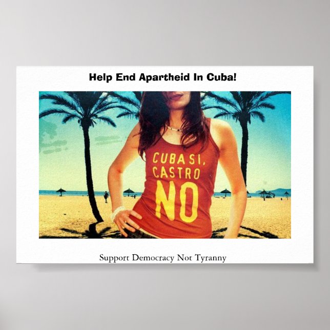 Póster Cuba si Castro no (Frente)