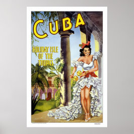 Póster Cuba Vintage Travel Poster