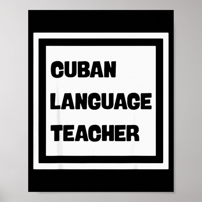 Póster Cuban Language Teacher  (Frente)