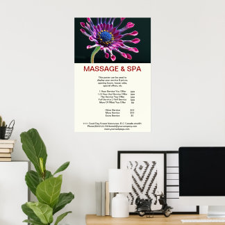 Póster Cubane spider Spa Masaje Salón de belleza Poster