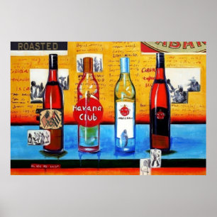 Poster cubano del arte del ron
