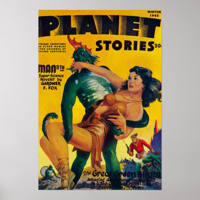 Póster Cubierta 4 de la revista Planet Stories (Frente)