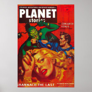 Póster Cubierta 7 de la revista Planet Stories