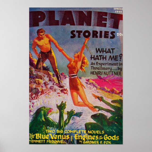 Póster Cubierta 8 de la revista Planet Stories (Frente)