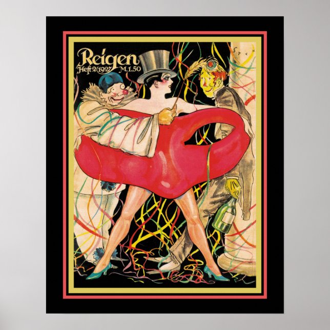 Póster Cubierta Art Decó De Cabecera De Reigen De 1927 (Frente)