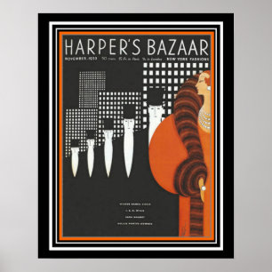 Póster Cubierta Art Deco del Bazar de Harper 16 x 20