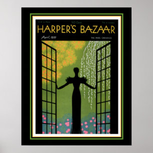 Póster Cubierta Art Deco del Bazar de Harper 16 x 20