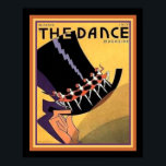 Póster Cubierta Art Deco "The Dance" (años 1920) 16 x 20<br><div class="desc">Tapa exclusiva de sombrero superior Art Deco para la revista de danza aproximadamente 1920</div>