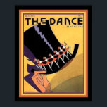 Póster Cubierta Art Deco "The Dance" (años 1920) 16 x 20<br><div class="desc">Tapa exclusiva de sombrero superior Art Deco para la revista de danza aproximadamente 1920</div>