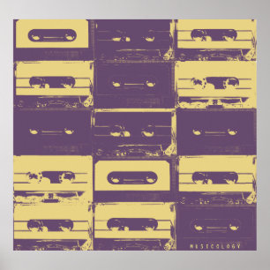 Póster Cubierta audio de la música del estilo del vintage