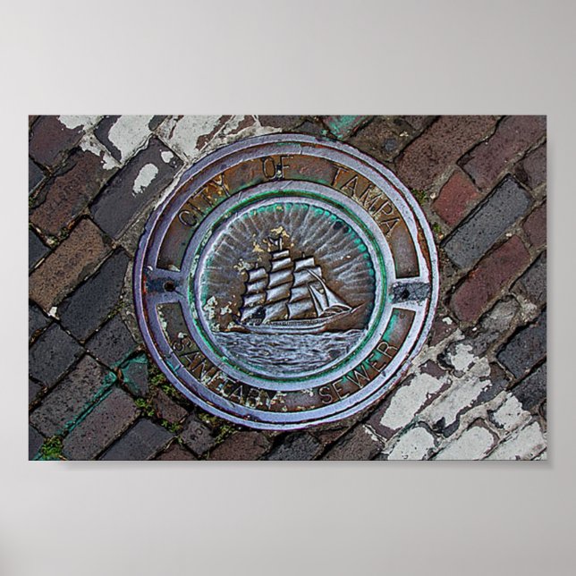 Póster Cubierta de agua de la tormenta Tampa (Frente)